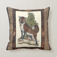 Rustikales Fox Stepping auf einem Baumstamm