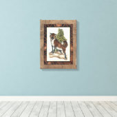 Rustikales Fox Stepping auf einem Baumstamm Leinwanddruck (Insitu (Holzboden))