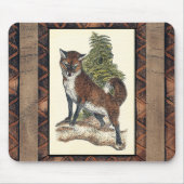 Rustikales Fox Stepping auf einem Baumstamm Mousepad (Vorne)