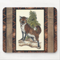 Rustikales Fox Stepping auf einem Baumstamm