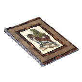 Rustikales Fox Stepping auf einem Baumstamm Notizblock (Rechte Seite)