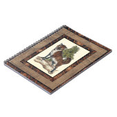 Rustikales Fox Stepping auf einem Baumstamm Notizblock (Linke Seite)