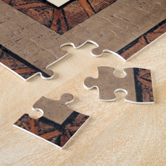 Rustikales Fox Stepping auf einem Baumstamm Puzzle (Seite)