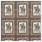 Rustikales Fox Stepping auf einem Baumstamm Stoff (Muster)