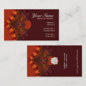Rustikales Fraktal Elegante Business Card Visitenkarte (Vorne/Hinten)