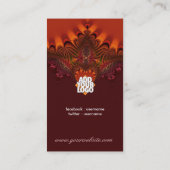 Rustikales Fraktal Elegante Business Card Visitenkarte (Rückseite)