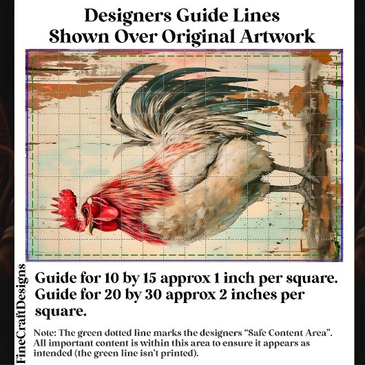 Rustikales französisches Bauernhaus Rooster DB6L D Seidenpapier