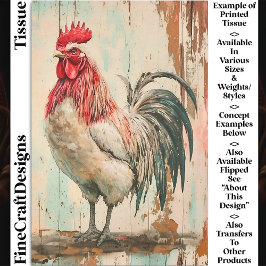 Rustikales französisches Bauernhaus Rooster DB6L D Seidenpapier