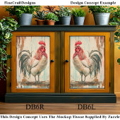 Rustikales französisches Bauernhaus Rooster DB6R D Seidenpapier