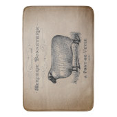 Rustikales französisches Landschaf-Typografie-Baue Badematte (Vorderseite Vertikal)