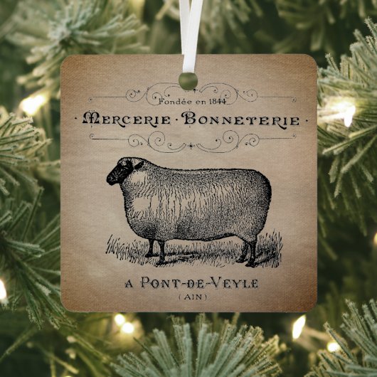 Rustikales französisches Landschaf-Typografie-Baue Ornament Aus Metall (InSitu)