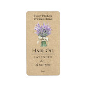 Rustikales französisches Lavendel-Beauty-Label Adressaufkleber (Vorne)