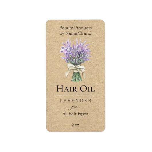 Rustikales französisches Lavendel-Beauty-Label Adressaufkleber (Vorne)