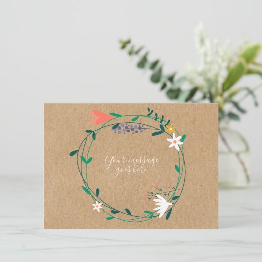 Rustikales Fresh Spring Florengarten Dankeskarte (Stehend Vorderseite)