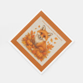 rustikales Friendsgiving Fuchs & Herbst verlässt P Serviette (Ecke)