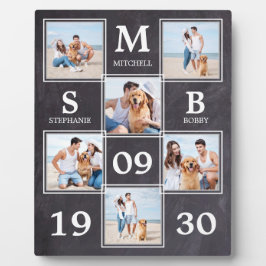 Rustikales, frisch verheiratetes Personalisiertes  Fotoplatte