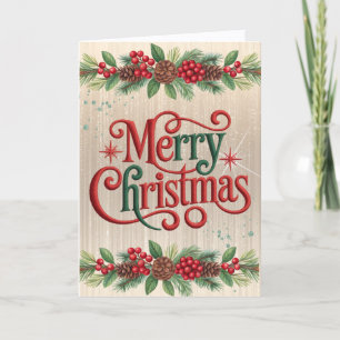 Rustikales Frohe Weihnachten