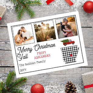 Rustikales Frohe Weihnachten aus Arkansas Foto-Fei