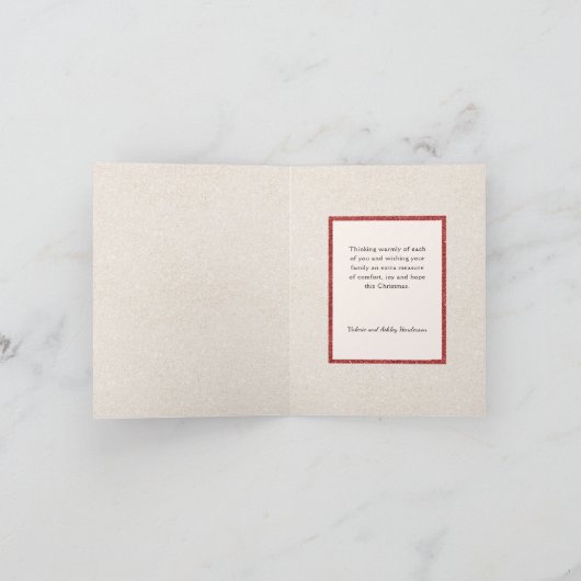 Rustikales frohe Weihnachten Botanisches Kariertes (Innenseite)