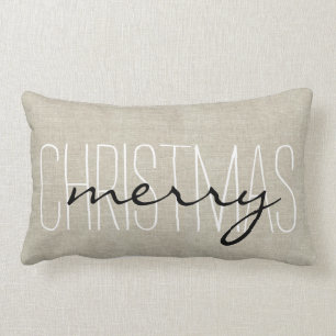 Rustikales Frohe Weihnachten Ferienkissen Lendenkissen