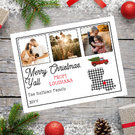 Rustikales frohe Weihnachten Louisiana Foto Holida