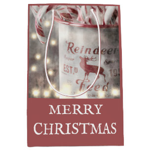 Rustikales Frohe Weihnachten Mittlere Geschenktüte