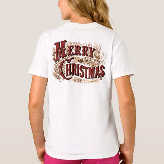 Rustikales Frohe Weihnachten T-Shirt (Rückseite)