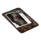 Rustikales frohes Weihnachtsfest - sofortiges Foto Magnet (Rechte Seite)