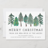 Rustikales fröhliches Weihnachts-Foto Ankündigung (Vorderseite)