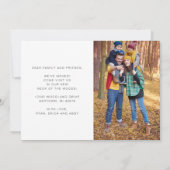 Rustikales fröhliches Weihnachts-Foto Ankündigung (Rückseite)