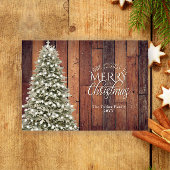 Rustikales fröhliches Weihnachtsbaum Weihnachten