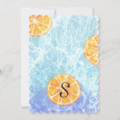 Rustikales Frozen Zitrusfrüchte Einladung (Rückseite)