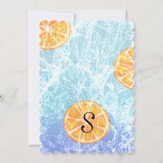 Rustikales Frozen Zitrusfrüchte Einladung (Rückseite)