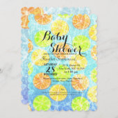 Rustikales Frozen Zitrusfrüchte Einladung (Vorne/Hinten)