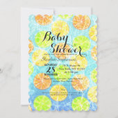 Rustikales Frozen Zitrusfrüchte Einladung (Vorderseite)