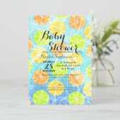 Rustikales Frozen Zitrusfrüchte Einladung (Stehend Vorderseite)