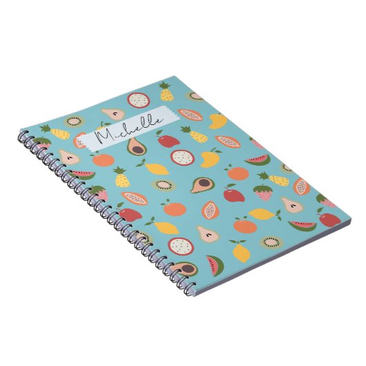 rustikales Fruchtmuster Notizblock (Rechte Seite)