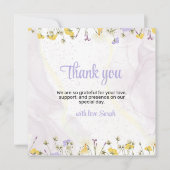 Rustikales Frühlingsfloral Brautparty Dankeskarte (Vorderseite)