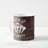 Rustikales Funny Cooking Geschenk Herren-Meister d Kaffeetasse (Vorderseite Links)