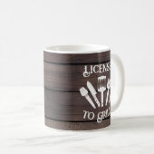Rustikales Funny Cooking Geschenk Herrenlizenz zum Kaffeetasse (VorderseiteRechts)