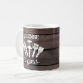 Rustikales Funny Cooking Geschenk Herrenlizenz zum Kaffeetasse (Vorderseite Links)