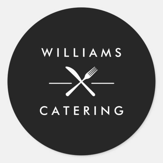 Rustikales Gabelklemme-Logo Runder Aufkleber (Vorderseite)