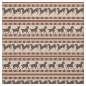 Rustikales Galloping-Pferdemuster Stoff (Muster)