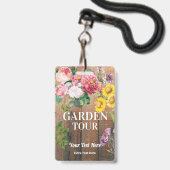 Rustikales Garden Tour Abzeichen Ticket Pass Ausweis (Vorderseite mit Lanyard)