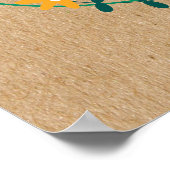 Rustikales Garland Baby Sprinkle Begrüßungszeichen Poster (Ecke)