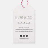 Rustikales Garn Handgemachte Kraftzähler Geschenkanhänger (Rückseite)