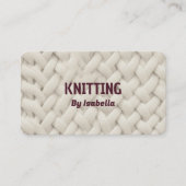 Rustikales Garnknittern Visitenkarte (Vorderseite)