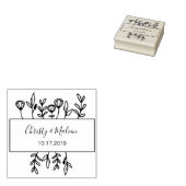 Rustikales Gartenlogo Save the Date Seltenheit Gummistempel (Stempel)