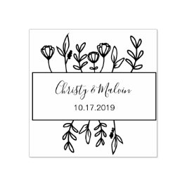 Rustikales Gartenlogo Save the Date Seltenheit Gummistempel