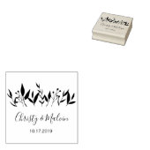 Rustikales Gartenlogo Save the Date Seltenheit Gummistempel (Stempel)